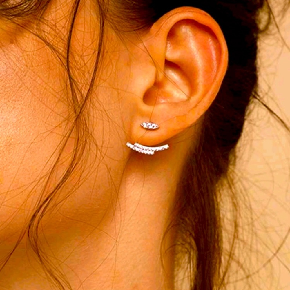 Silver & Rhinestone Earrings